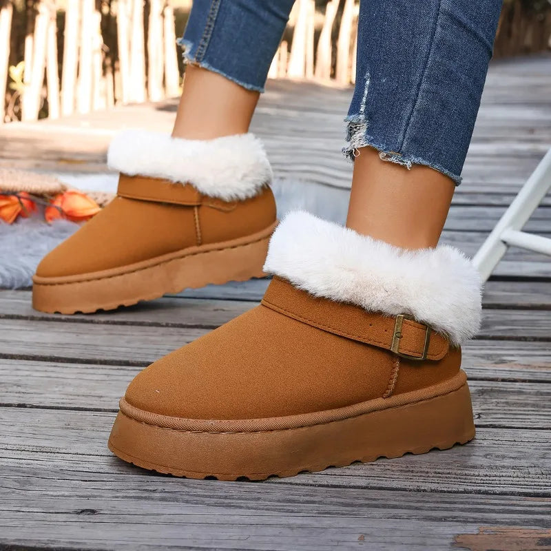 Women's Snow Boots - Plush-Lined Winter Boots