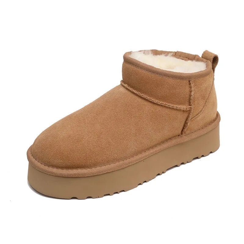 Platform Shearling Ankle Boots