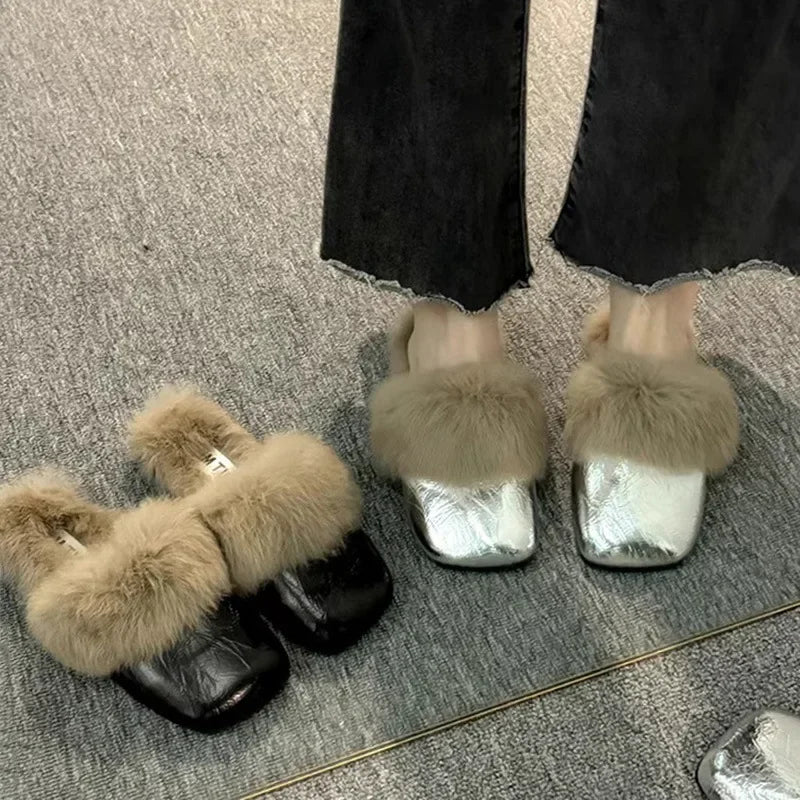 Faux Fur Outdoor Slides