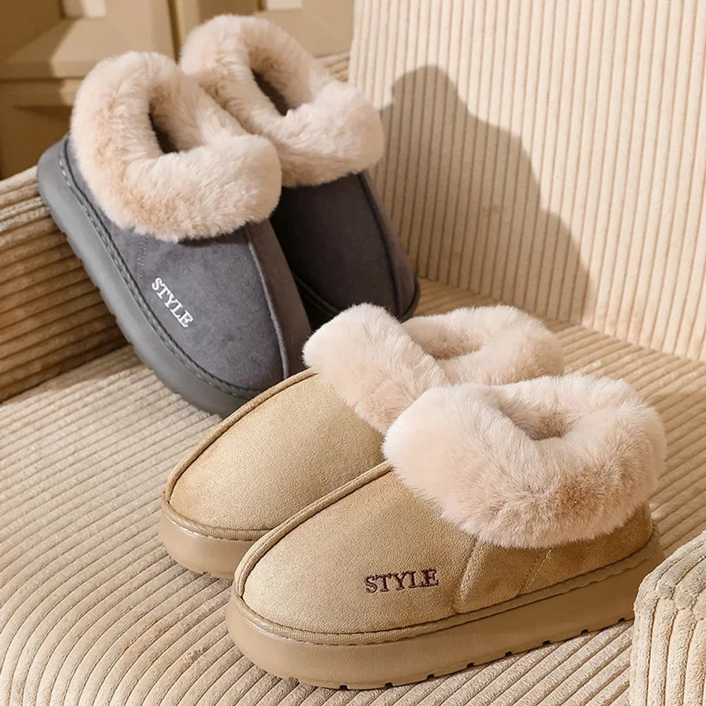 Wool-Lined Platform Snow Boots