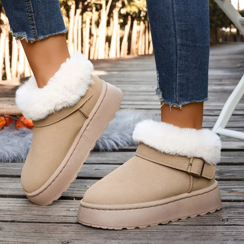 Women's Snow Boots - Plush-Lined Winter Boots