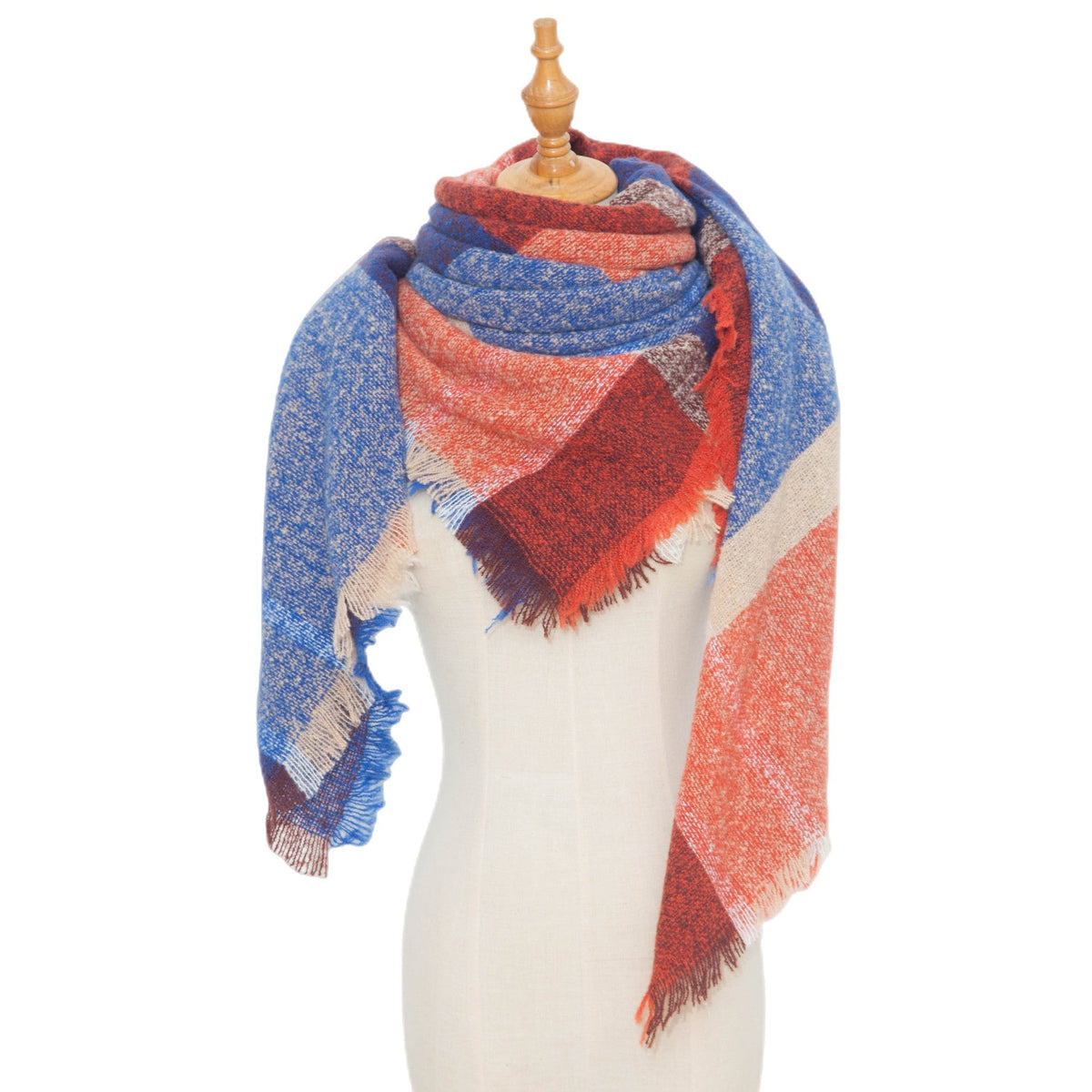 Oversized Tartan Plaid Blanket Scarf