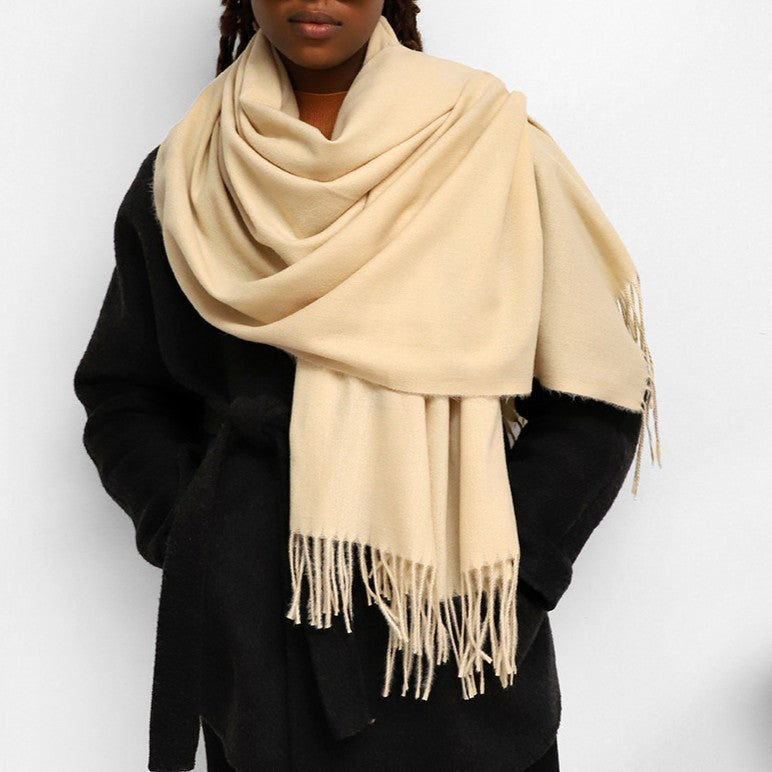 Oversized Brushed Tassel Blanket Scarf Wrap